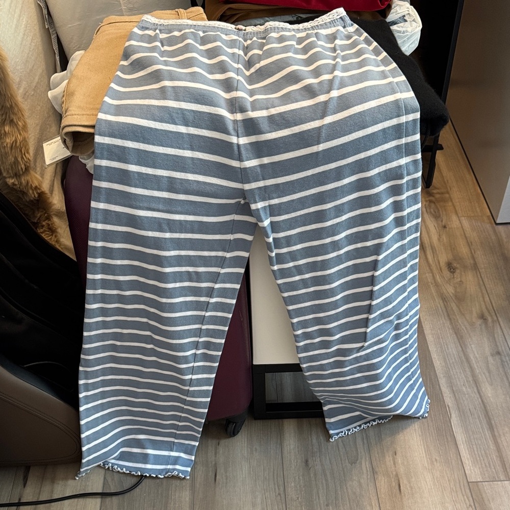 New Cotton Blue and White Striped pajama Lounge Pants